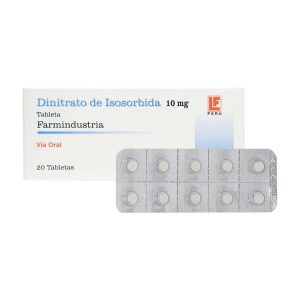 DINITRATO DE ISOSORBIDA 10mg Tableta x20